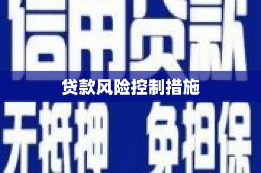 汉川贷款风险控制措施