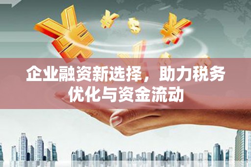 汉川企业融资新选择，助力税务优化与资金流动
