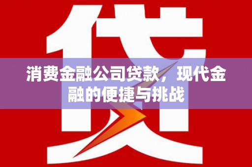 汉川消费金融公司贷款，现代金融的便捷与挑战