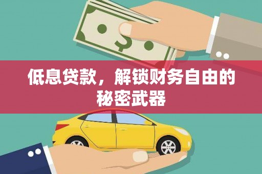 汉川低息贷款，解锁财务自由的秘密武器