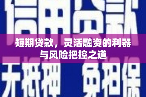 汉川短期贷款，灵活融资的利器与风险把控之道