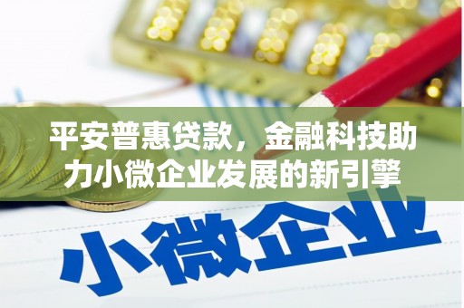汉川平安普惠贷款，金融科技助力小微企业发展的新引擎