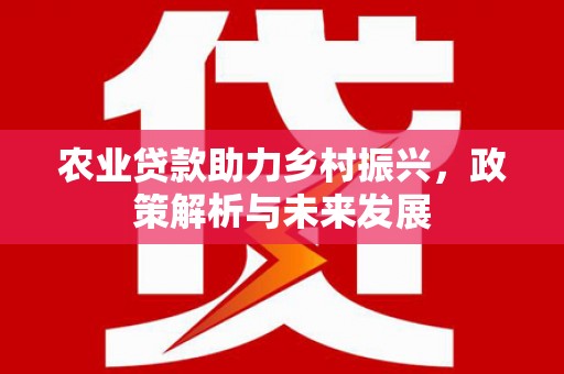 汉川农业贷款助力乡村振兴，政策解析与未来发展