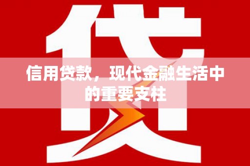 汉川信用贷款，现代金融生活中的重要支柱