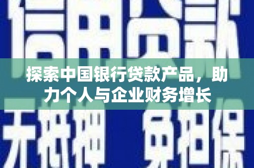 汉川探索中国银行贷款产品，助力个人与企业财务增长