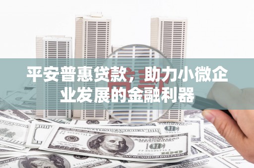 汉川平安普惠贷款，助力小微企业发展的金融利器