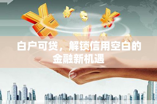 汉川白户可贷，解锁信用空白的金融新机遇