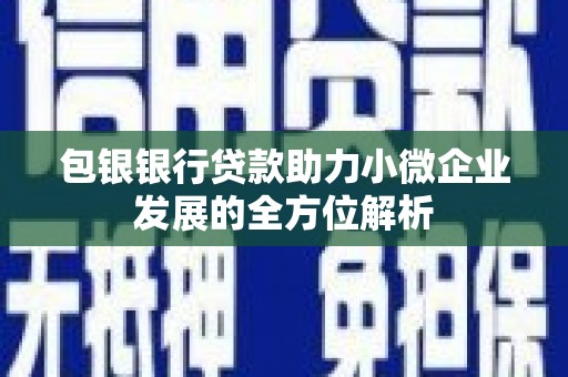 汉川包银银行贷款助力小微企业发展的全方位解析