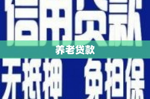 汉川养老贷款
