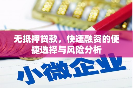 汉川无抵押贷款，快速融资的便捷选择与风险分析