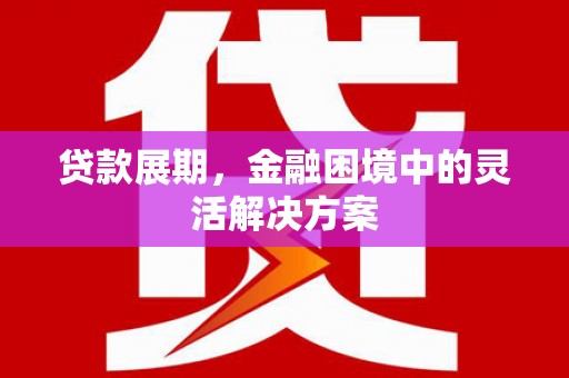 汉川贷款展期，金融困境中的灵活解决方案