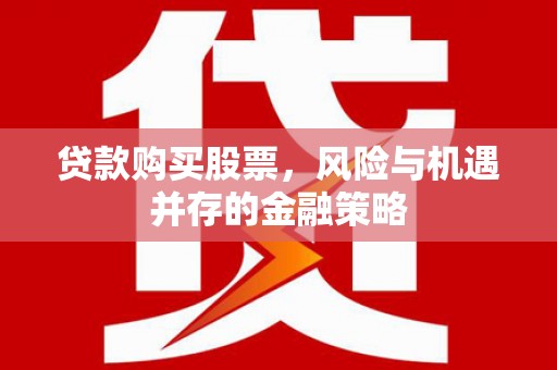 汉川贷款购买股票，风险与机遇并存的金融策略