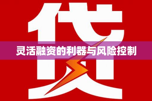 汉川灵活融资的利器与风险控制