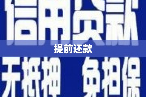 汉川提前还款