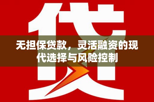 汉川无担保贷款，灵活融资的现代选择与风险控制
