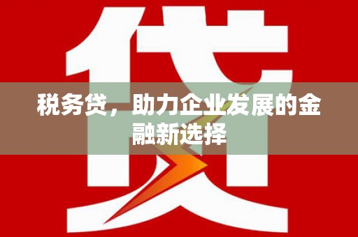 汉川税务贷，助力企业发展的金融新选择