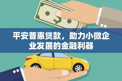 汉川平安普惠贷款，助力小微企业发展的金融利器