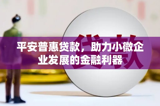 汉川平安普惠贷款，助力小微企业发展的金融利器