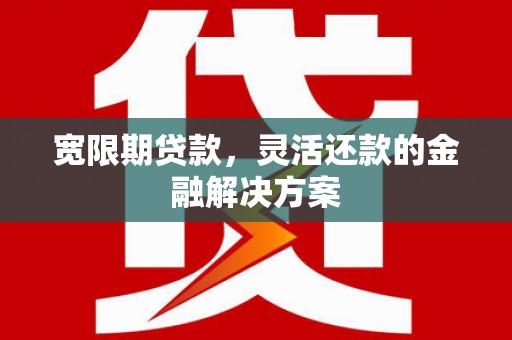汉川宽限期贷款，灵活还款的金融解决方案