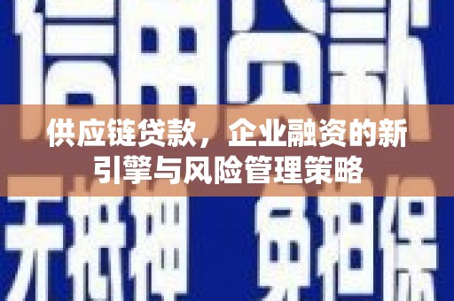 汉川供应链贷款，企业融资的新引擎与风险管理策略
