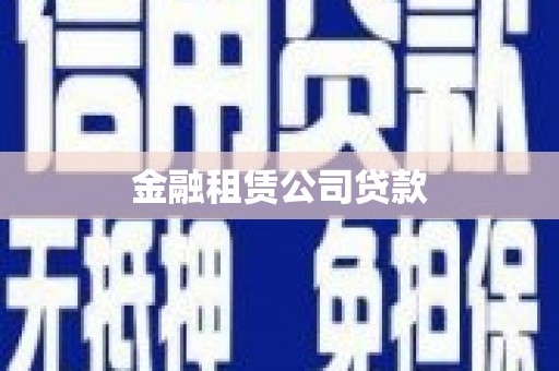 汉川金融租赁公司贷款