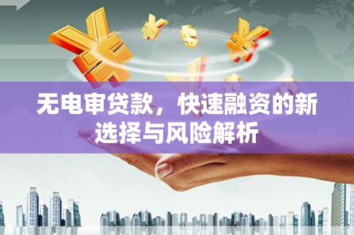 汉川无电审贷款，快速融资的新选择与风险解析