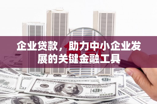汉川企业贷款，助力中小企业发展的关键金融工具