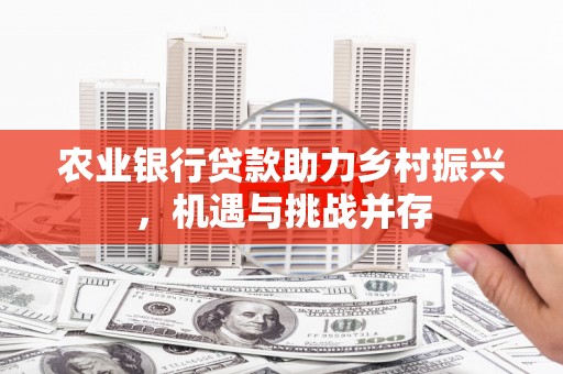汉川农业银行贷款助力乡村振兴，机遇与挑战并存
