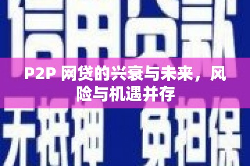 汉川P2P 网贷的兴衰与未来，风险与机遇并存